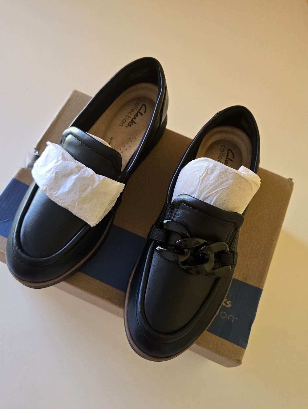 CLARKS Zylah May Casual Shoes Women's Size US 7.5 W Black Leather 26180109 - Picture 5 of 14